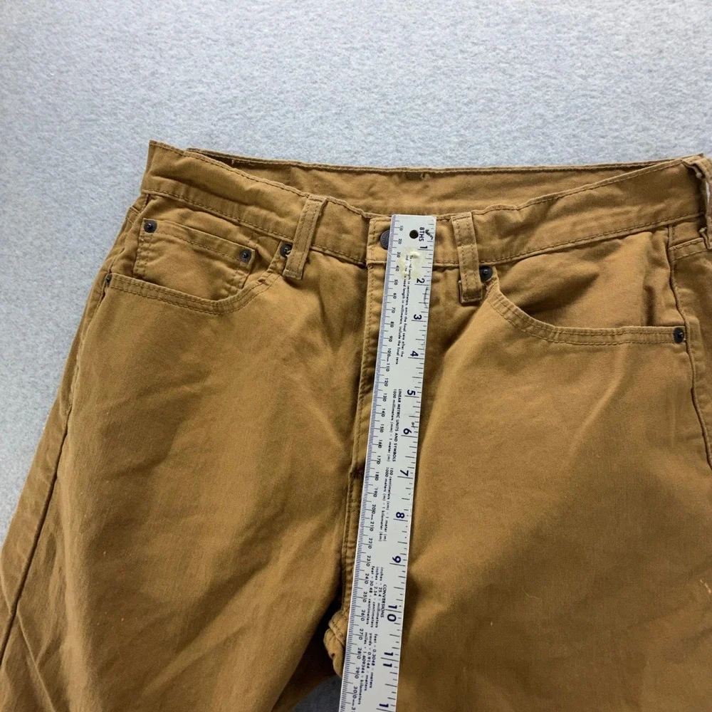 Levis 505 Regular Fit Straight Leg Pants Mens 32x30 Brown Cotton Workwear Casual